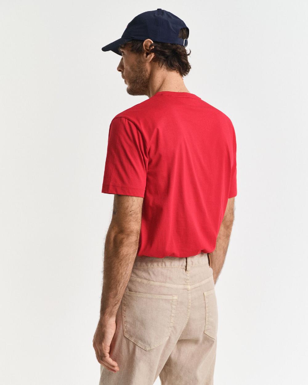 Gant Printed Graphic T-Shirt Ruby Red