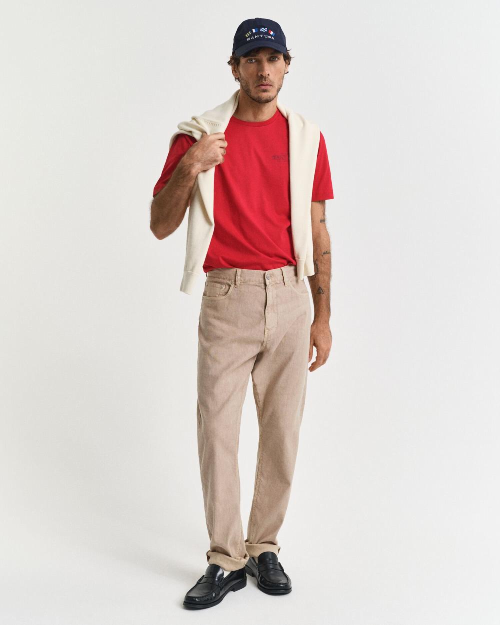 Gant Printed Graphic T-Shirt Ruby Red