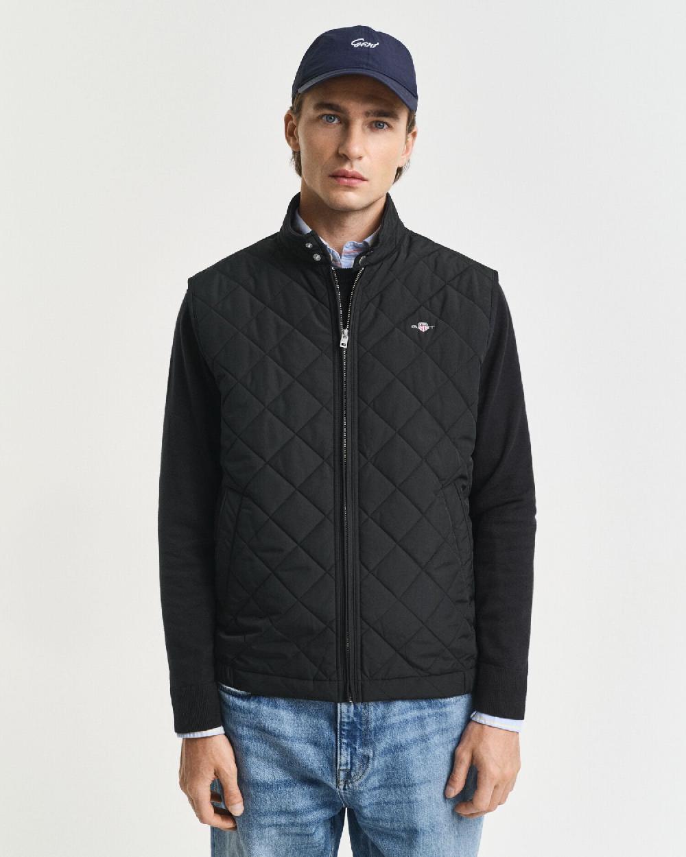 Gant Quilted Windcheater Vest Black