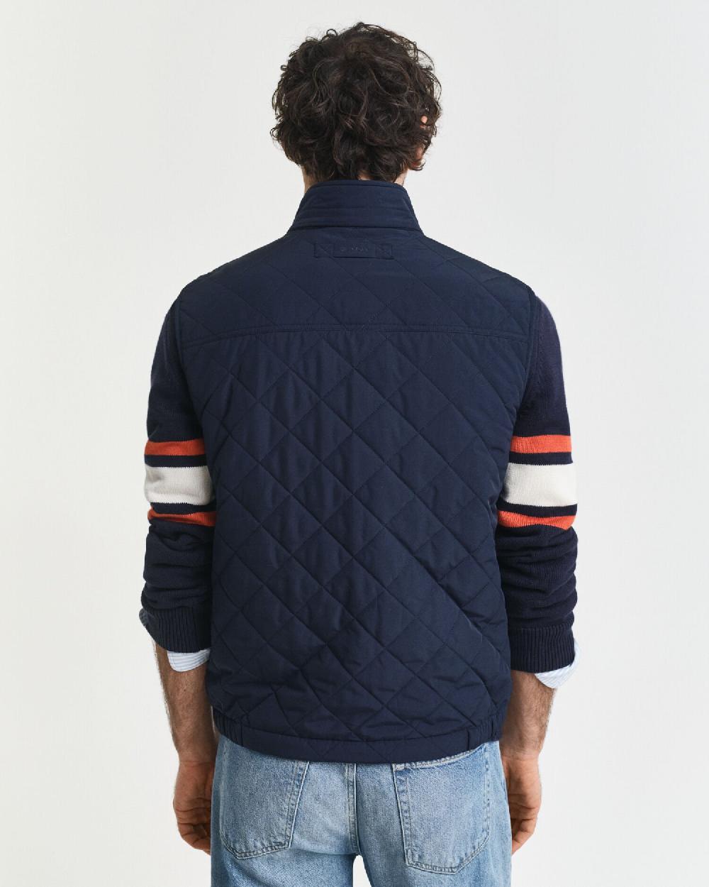 Gant Quilted Windcheater Vest Evening Blue