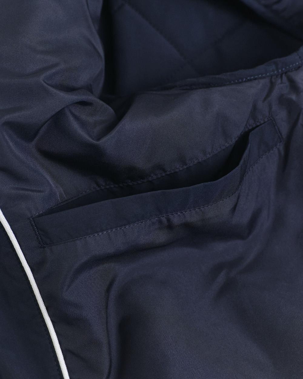 Gant Quilted Windcheater Vest Evening Blue