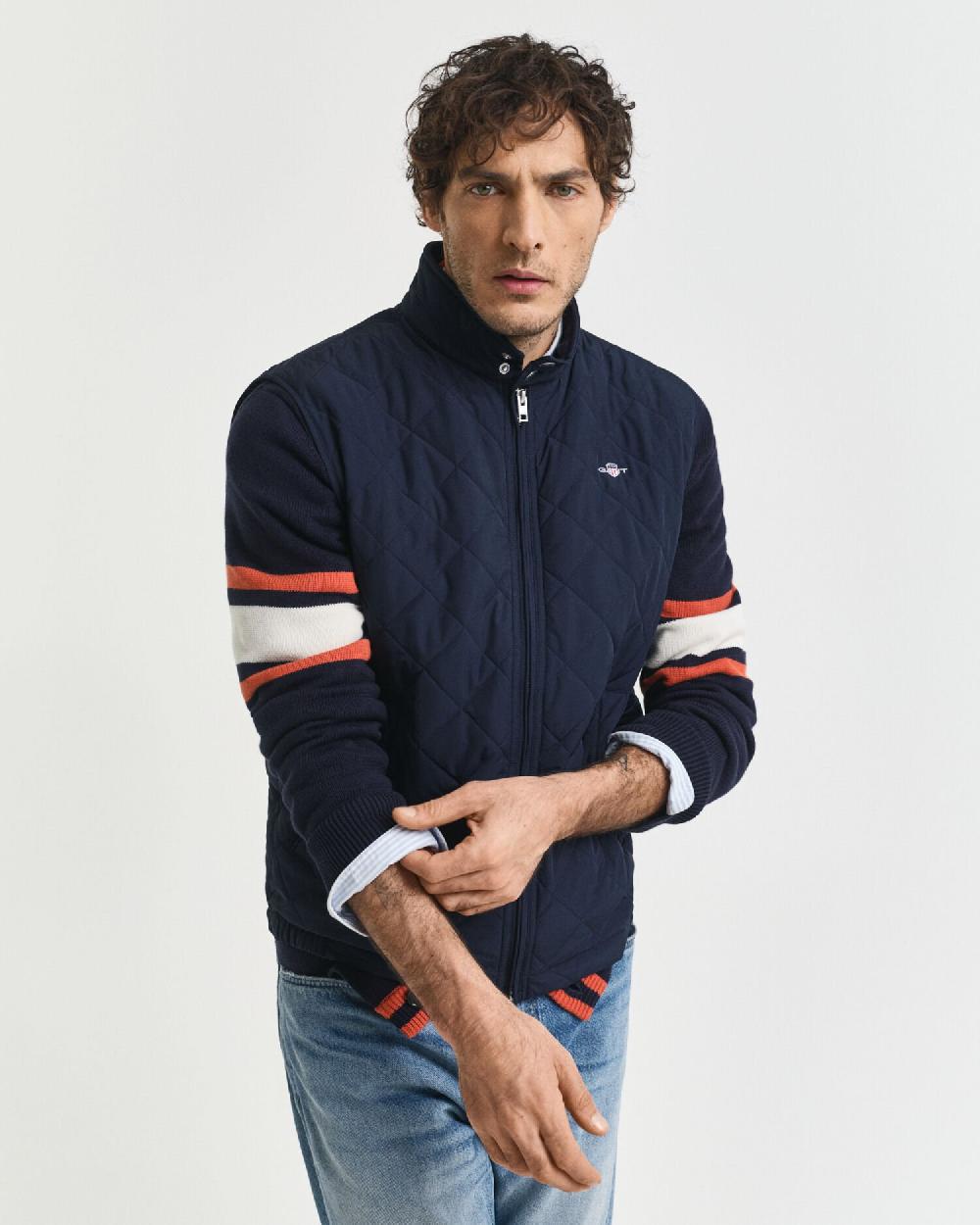 Gant Quilted Windcheater Vest Evening Blue