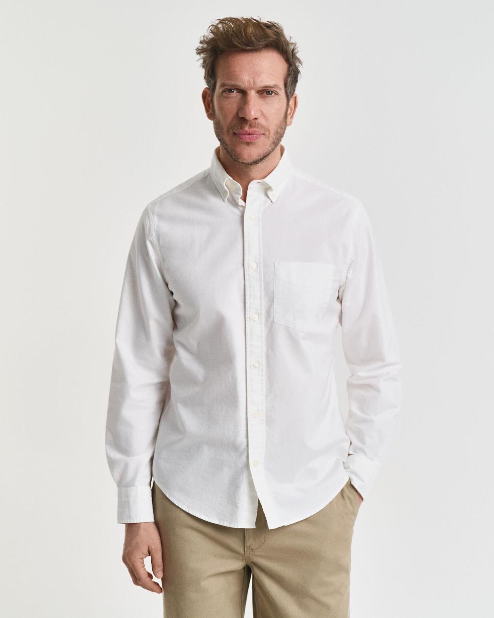 Gant Regular Fit Archive Oxford Shirt Eggshell