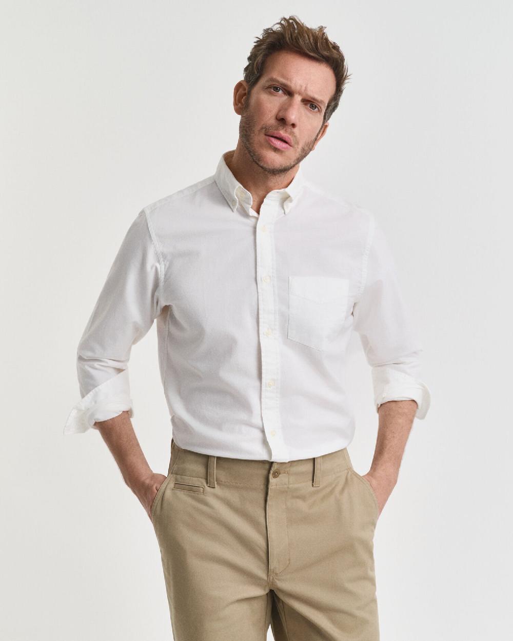 gant Regular Fit Archive Oxford Shirt eggshell