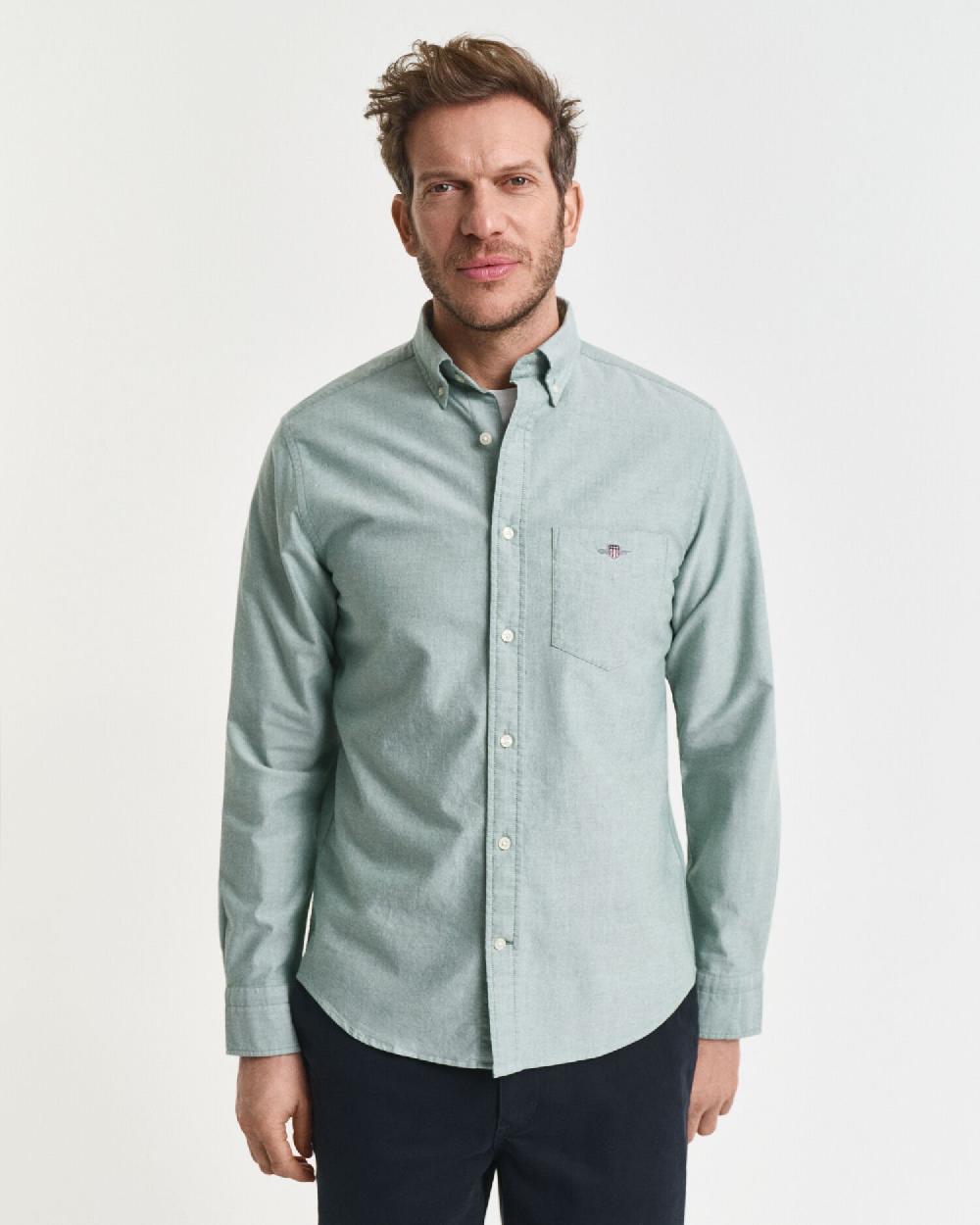 Gant Regular Fit Classic Oxford Shirt Forest Green
