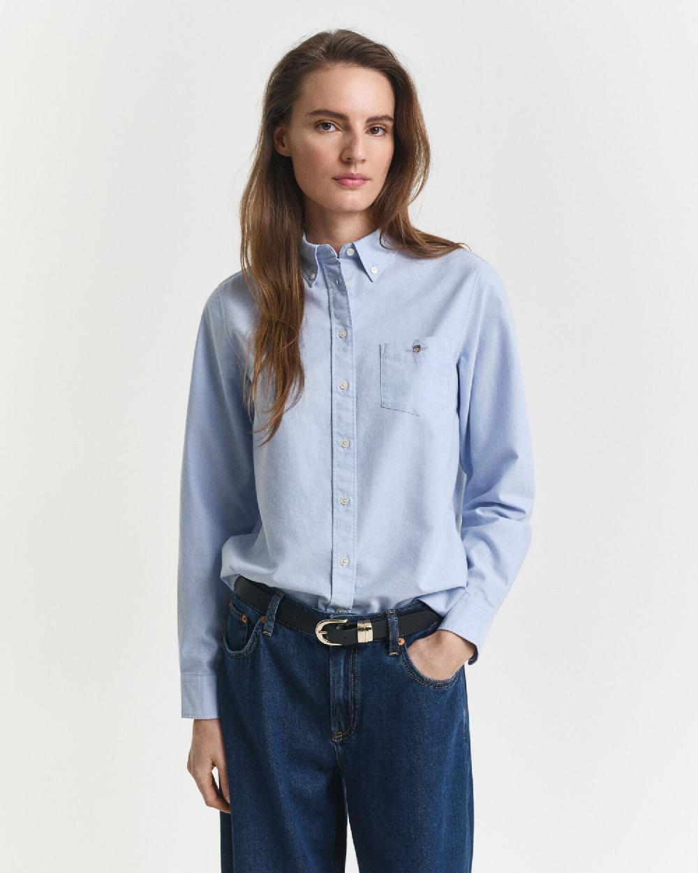 gant Regular Fit Classic Oxford Shirt light blue