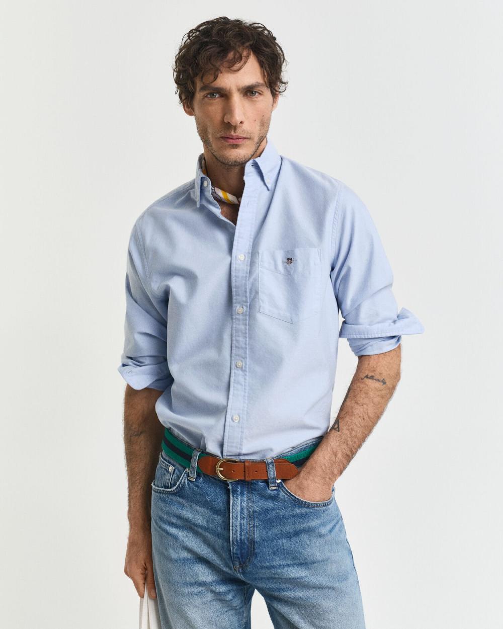 gant Regular Fit Classic Oxford Shirt light blue