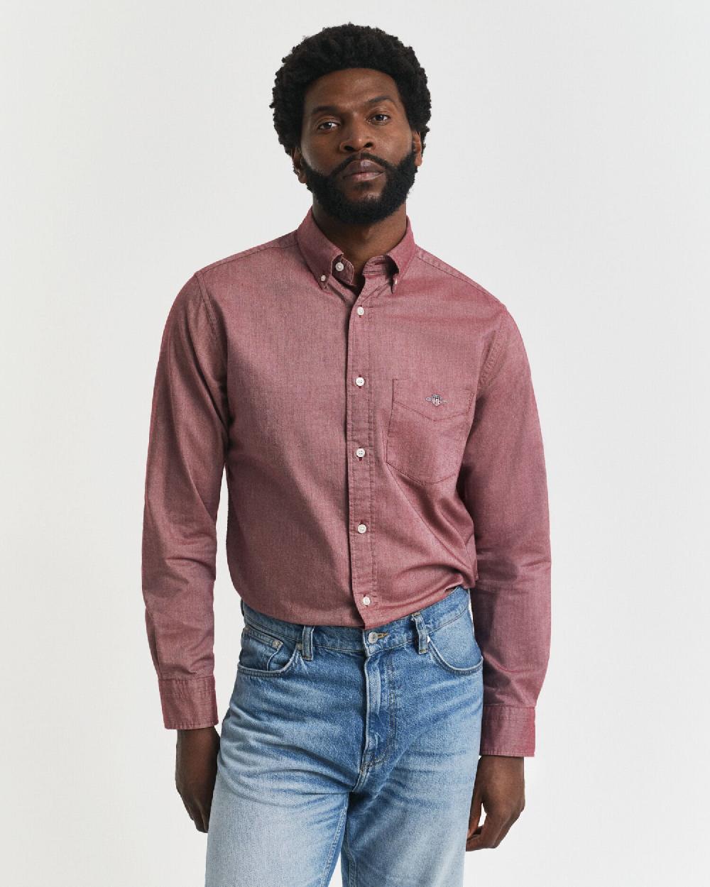 gant Regular Fit Classic Oxford Shirt plumped red