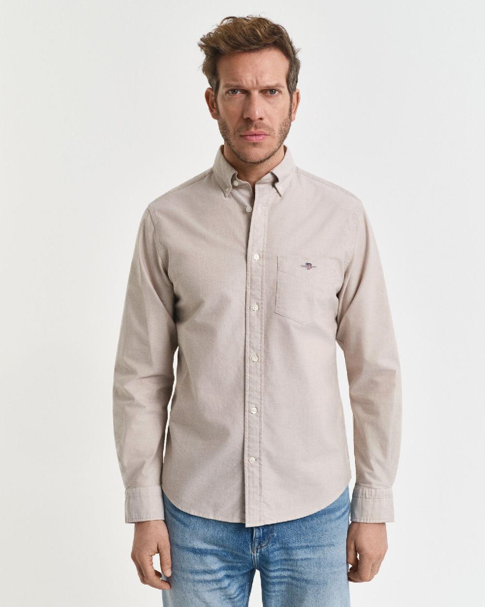 Gant Regular Fit Classic Oxford Shirt Warm Khaki