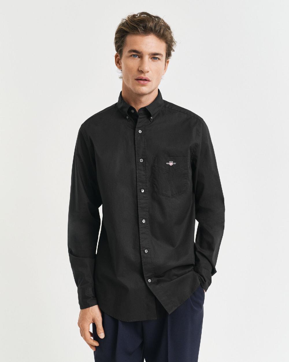 Gant Regular Fit Classic Poplin Shirt Black