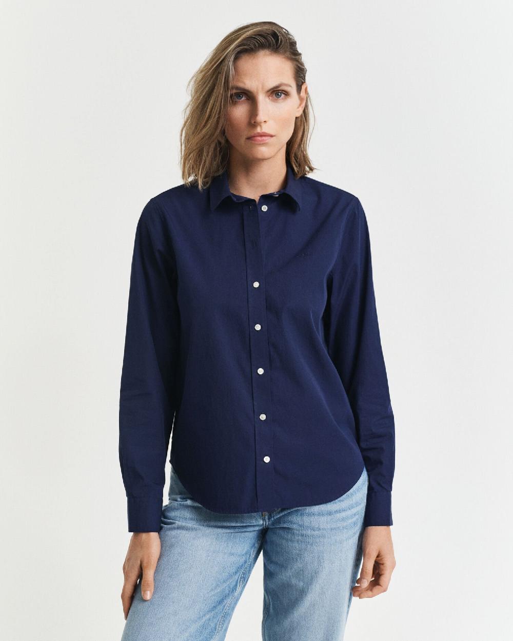 Gant Regular Fit Classic Poplin Shirt Classic Blue