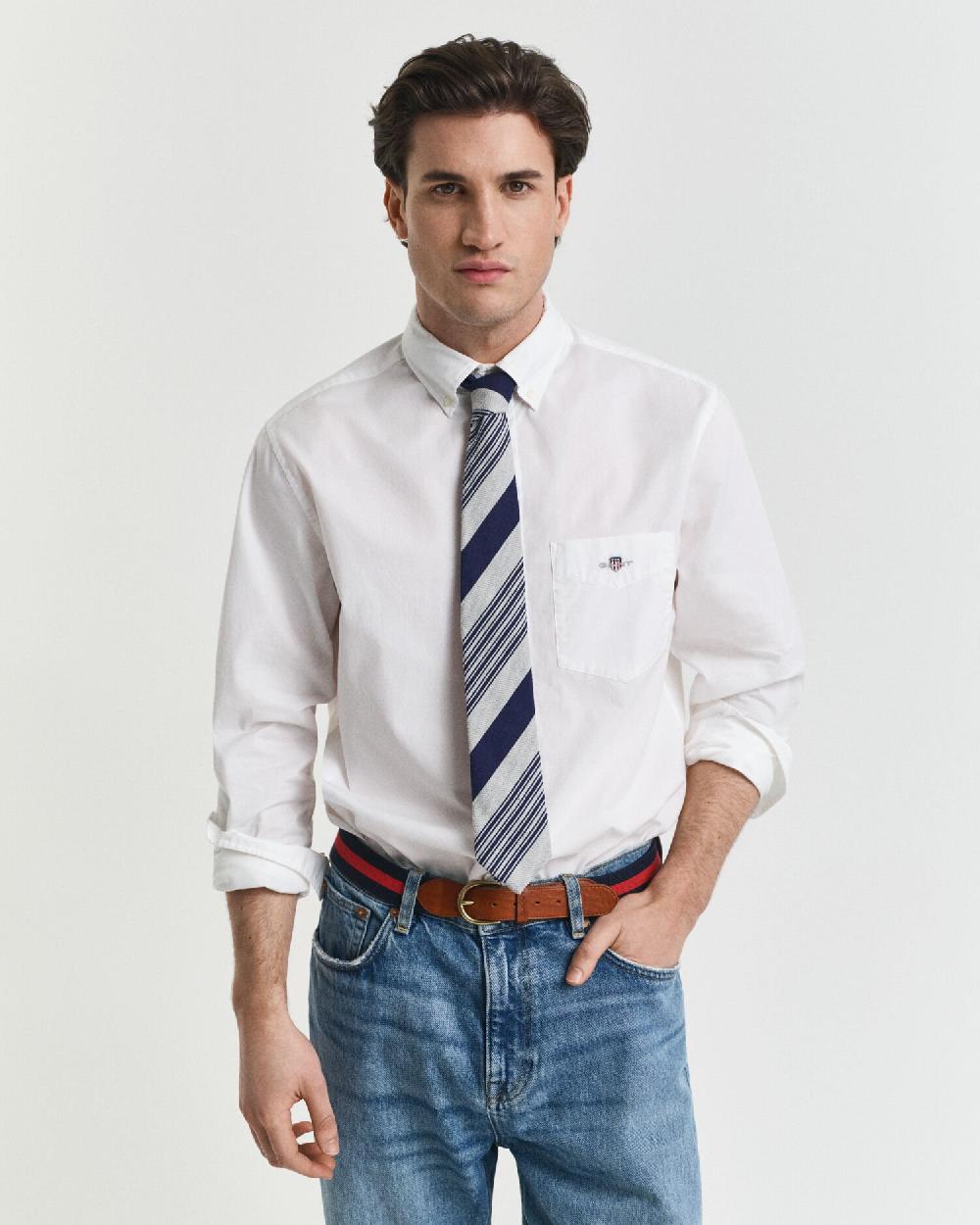 gant Regular Fit Classic Poplin Shirt white