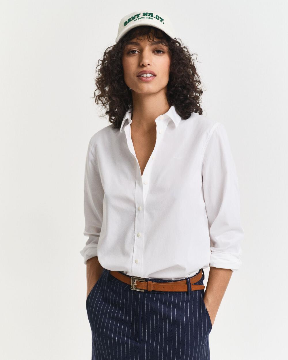 gant Regular Fit Classic Poplin Shirt white