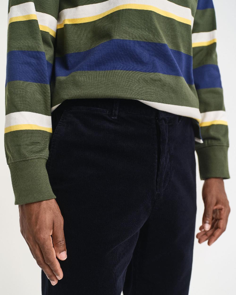 Gant Regular Fit Corduroy Chinos Evening Blue
