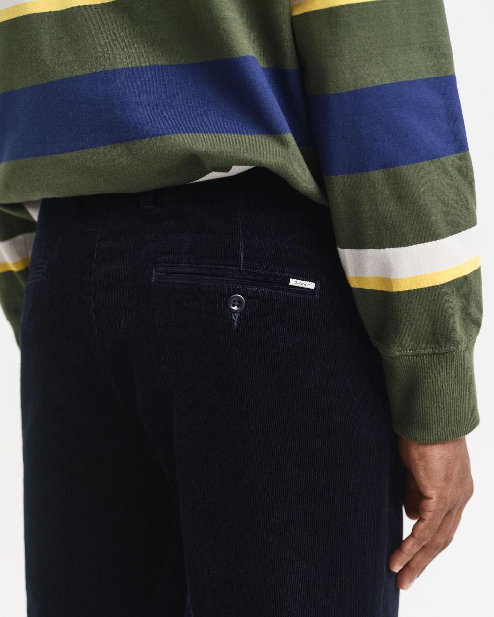 Gant Regular Fit Corduroy Chinos Evening Blue