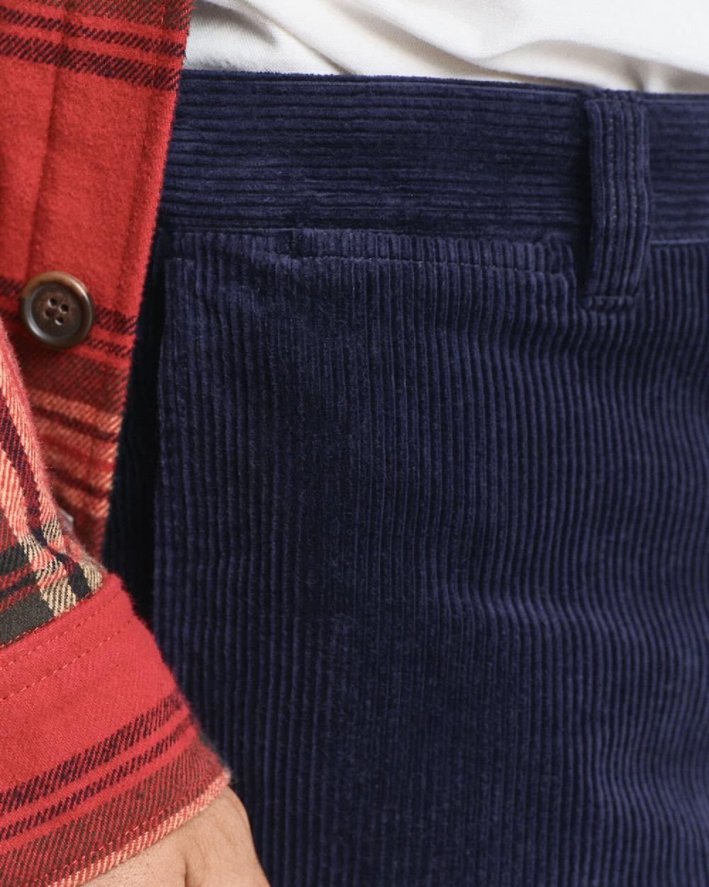 Gant Regular Fit Corduroy Pants Evening Blue