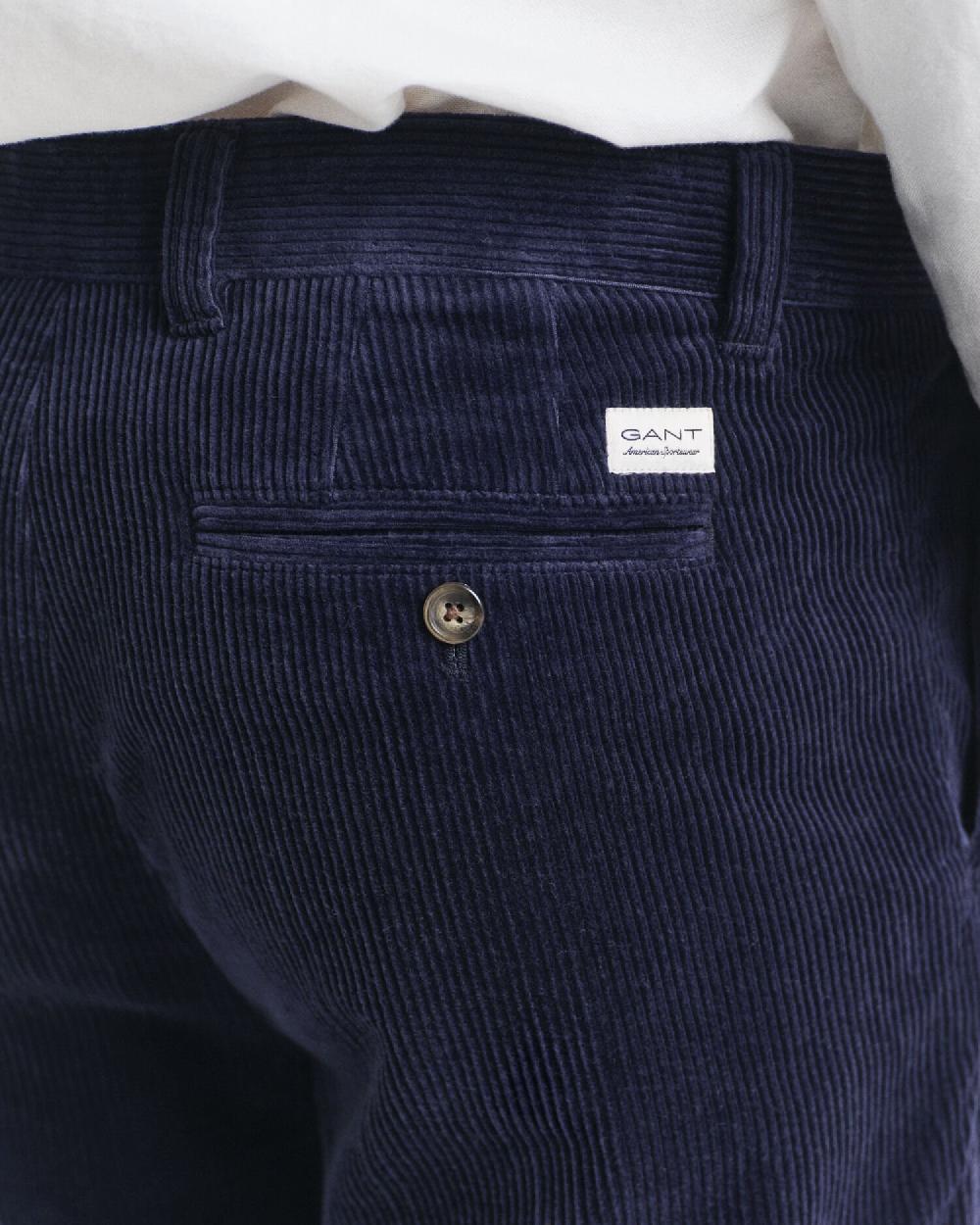 Gant Regular Fit Corduroy Pants Evening Blue