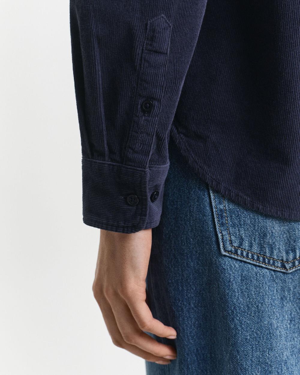 Gant Regular Fit Corduroy Shirt Evening Blue