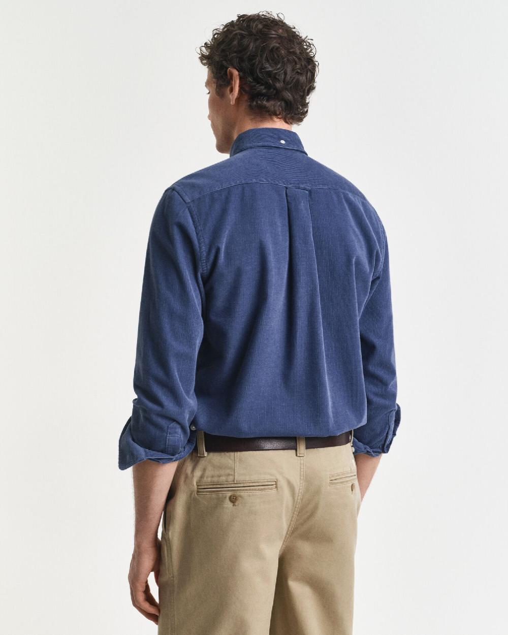 Gant Regular Fit Corduroy Shirt Naval Blue