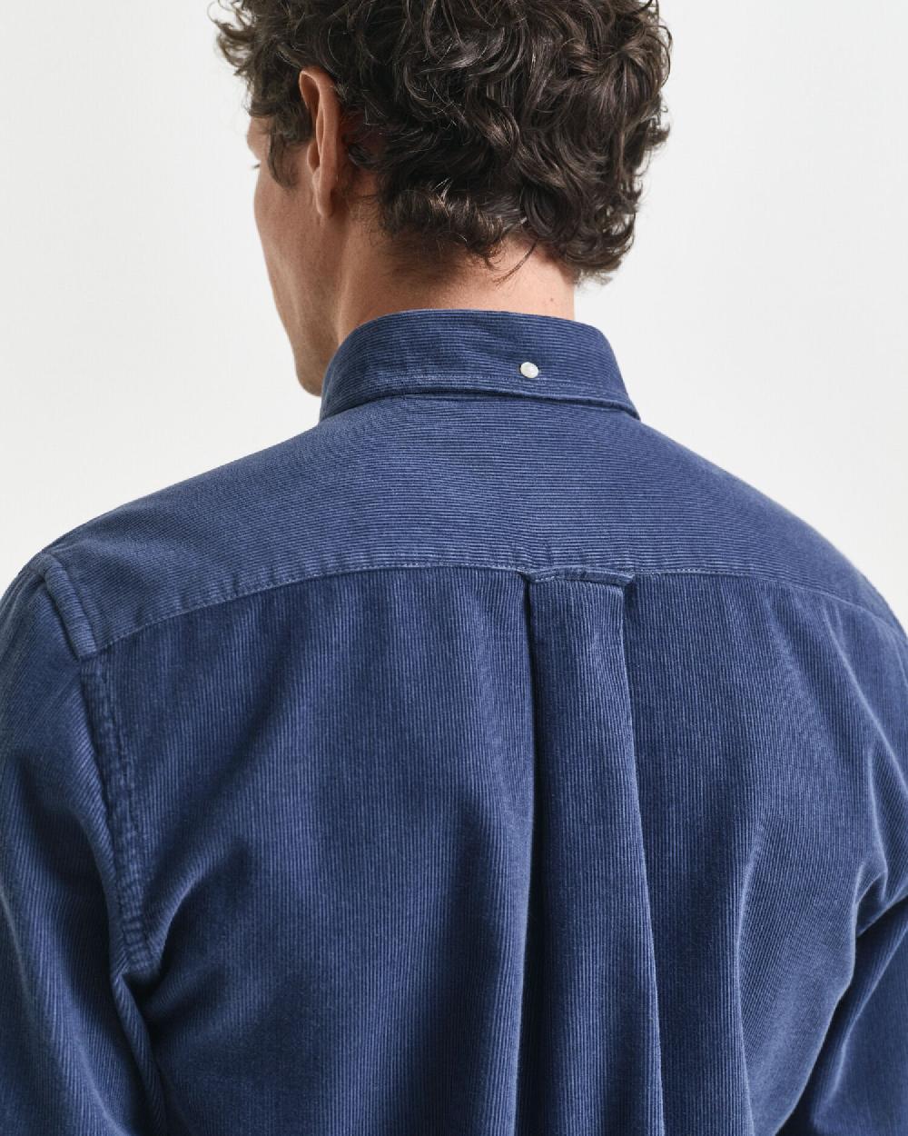 Gant Regular Fit Corduroy Shirt Naval Blue