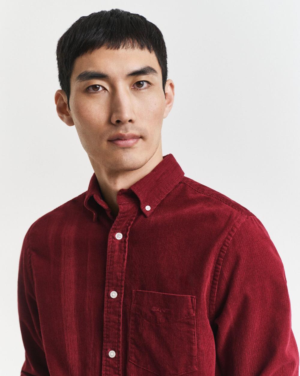 Gant Regular Fit Corduroy Shirt Plumped Red