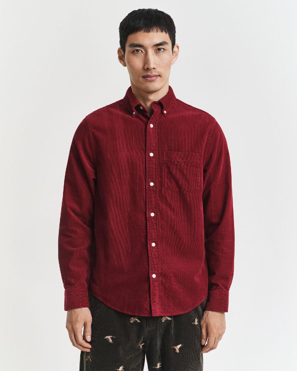 Gant Regular Fit Corduroy Shirt Plumped Red