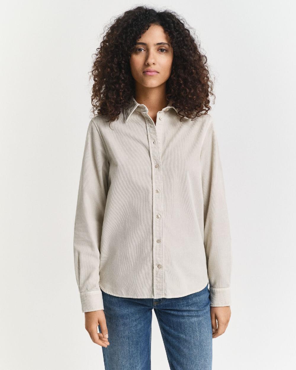 Gant Regular Fit Corduroy Shirt Putty