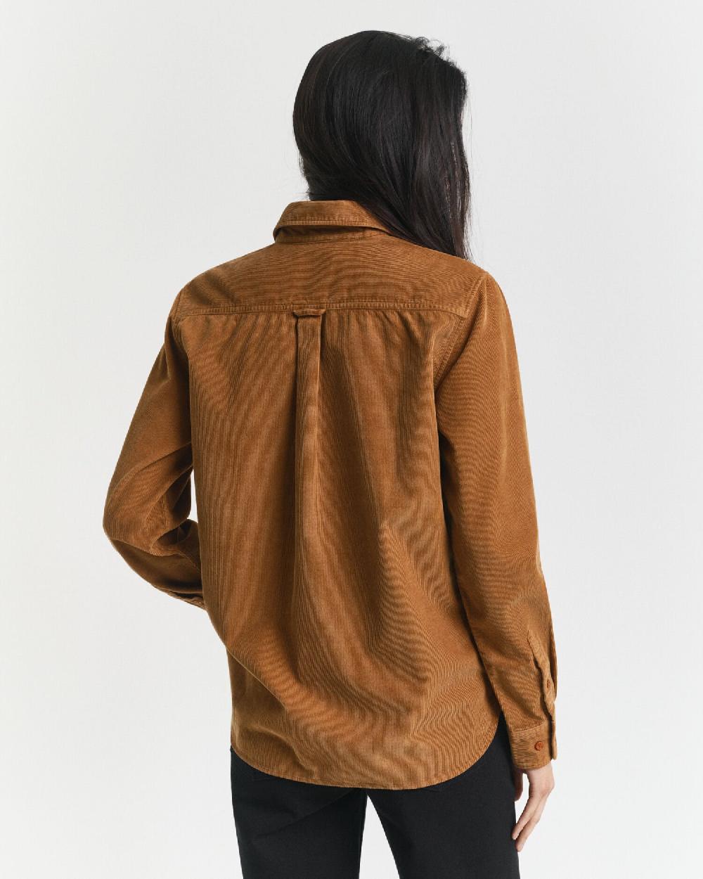 Gant Regular Fit Corduroy Shirt Whiskey Brown