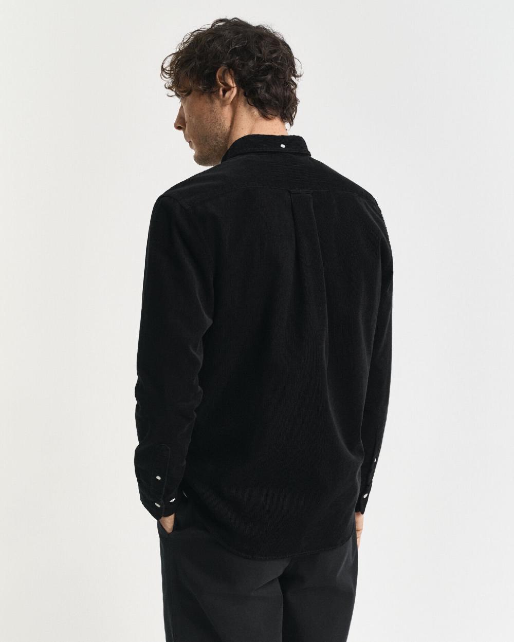 Gant Regular Fit Cotton Corduroy Shirt Black