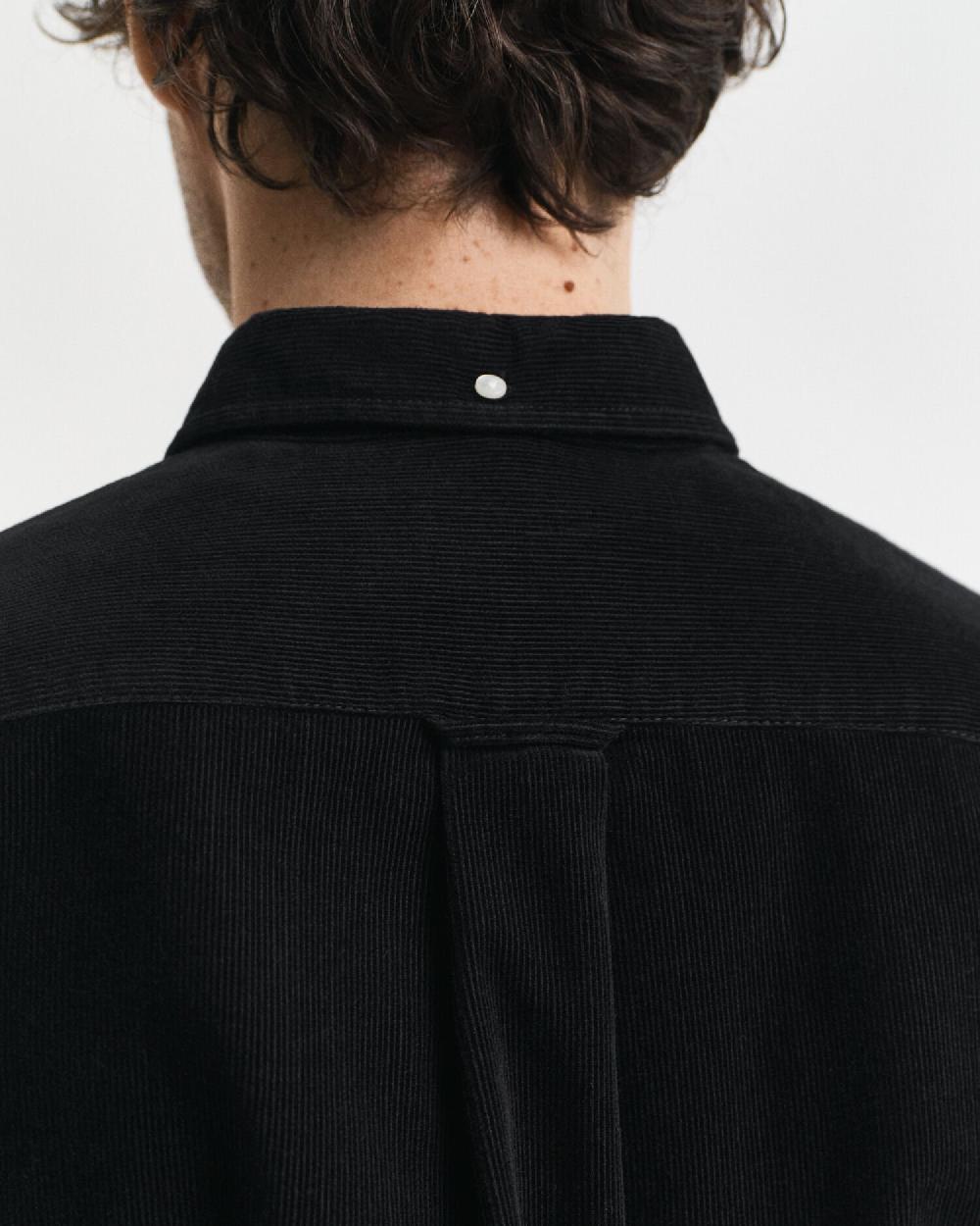 Gant Regular Fit Cotton Corduroy Shirt Black
