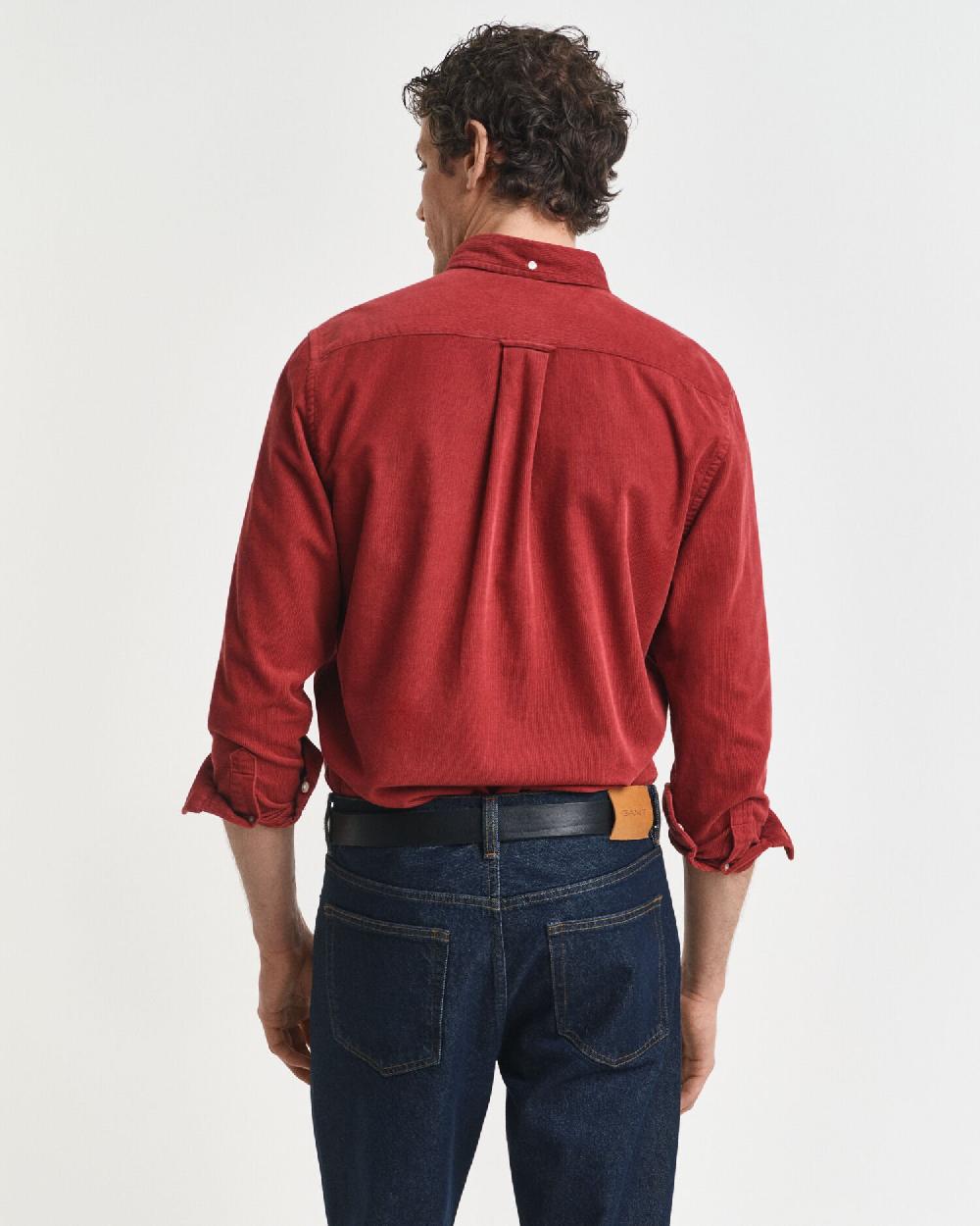 Gant Regular Fit Cotton Corduroy Shirt Modern Rust