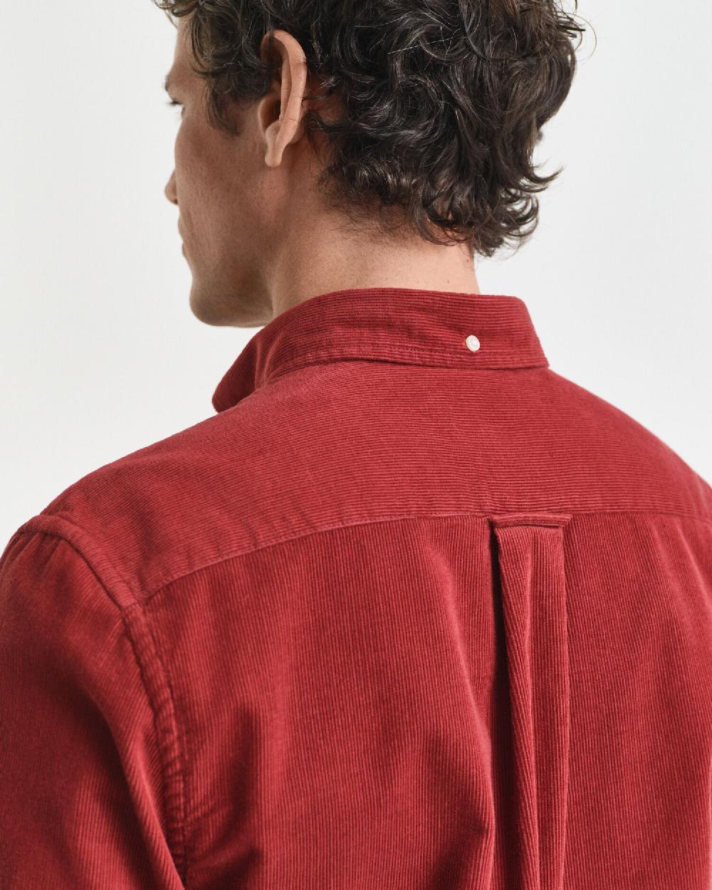Gant Regular Fit Cotton Corduroy Shirt Modern Rust