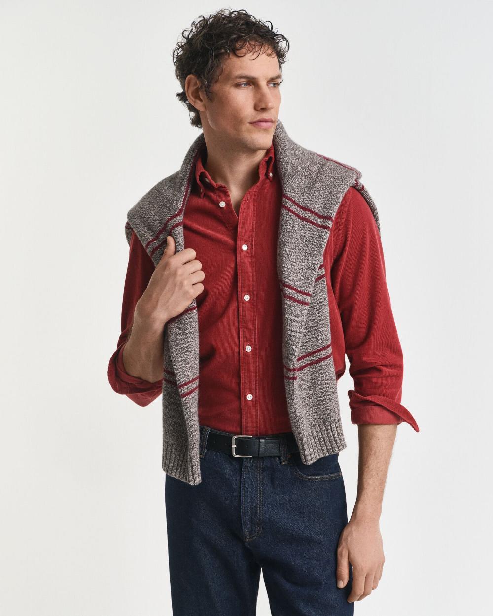 gant Regular Fit Cotton Corduroy Shirt modern rust
