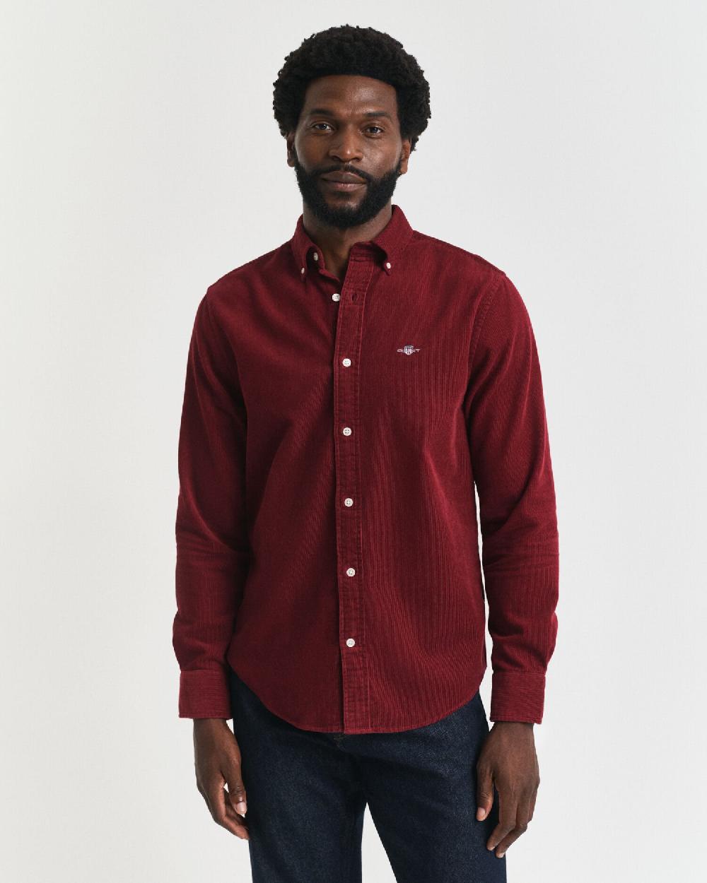 Gant Regular Fit Cotton Corduroy Shirt Plumped Red