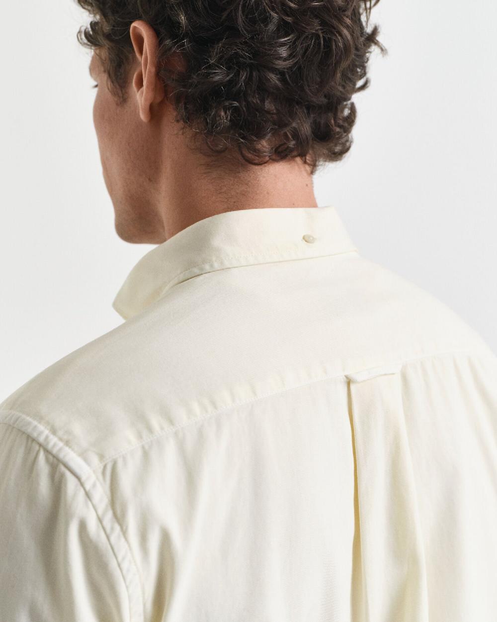 Gant Regular Fit Garment-Dyed Twill Shirt Cream