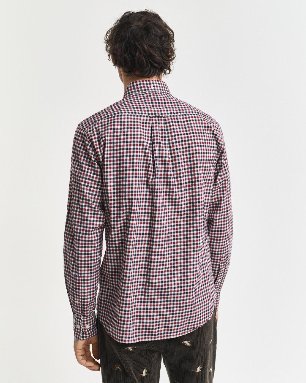 Gant Regular Fit Gingham Twill Shirt Plumped Red