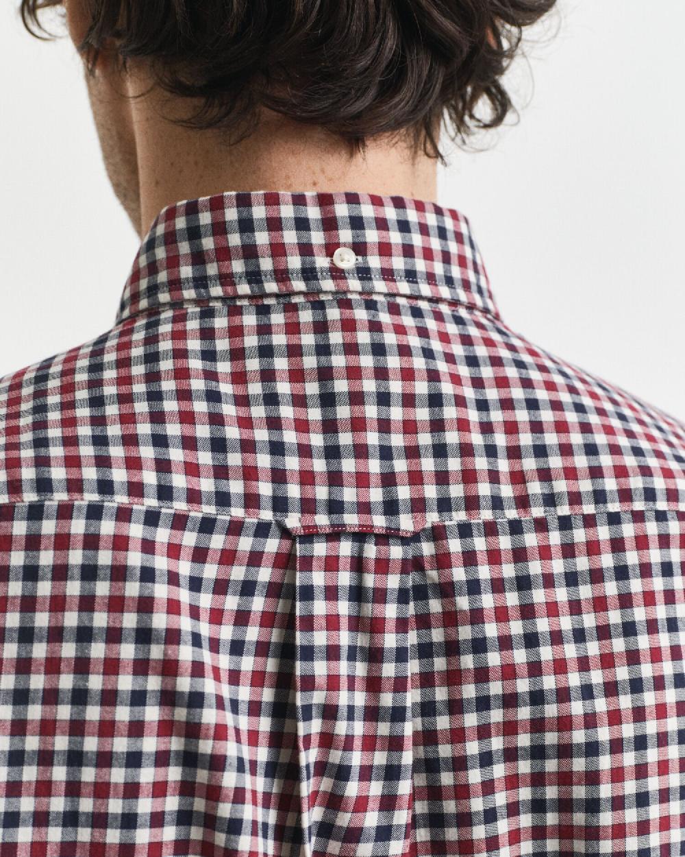 Gant Regular Fit Gingham Twill Shirt Plumped Red