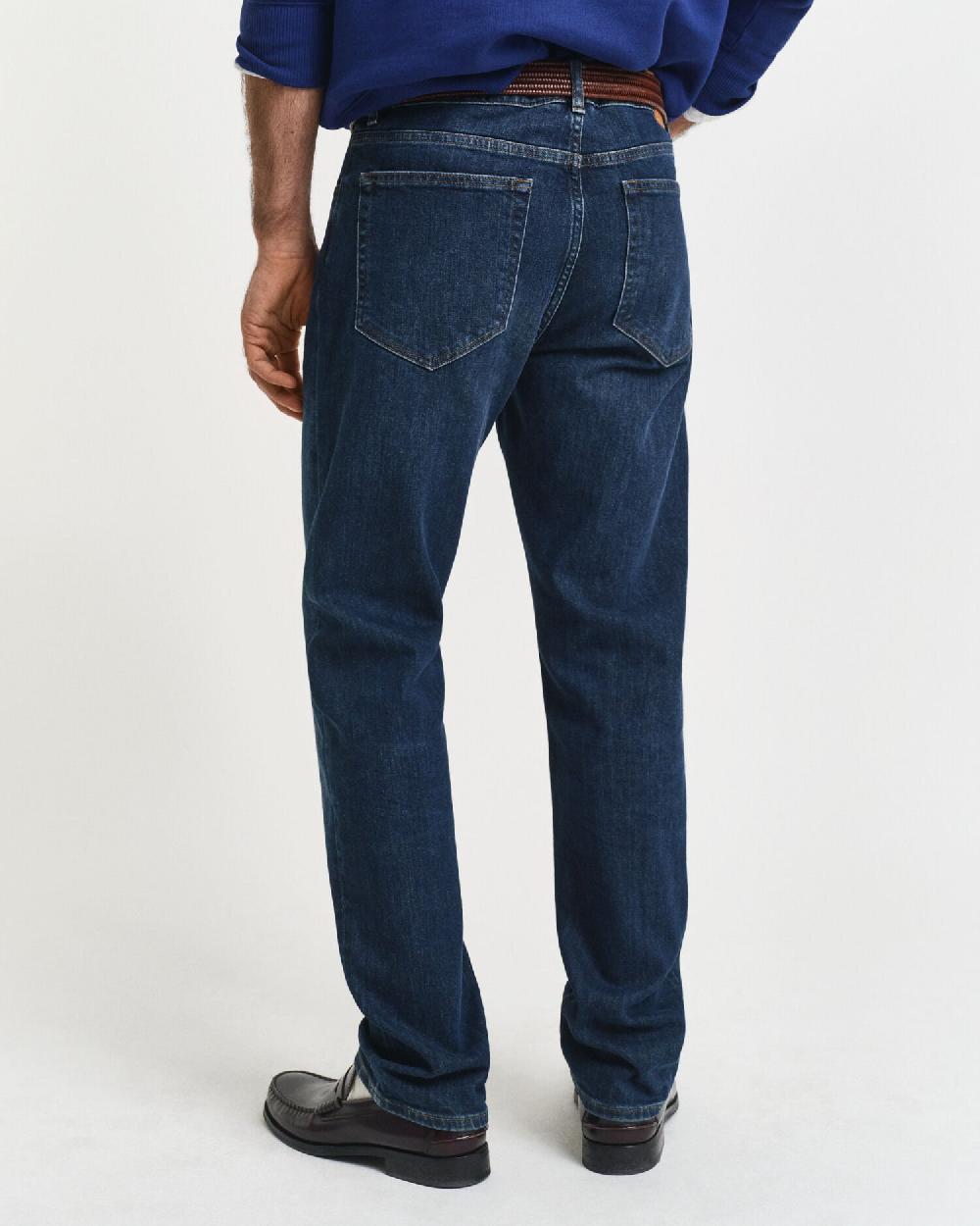 Gant Regular Fit Jeans Dark Blue Worn In