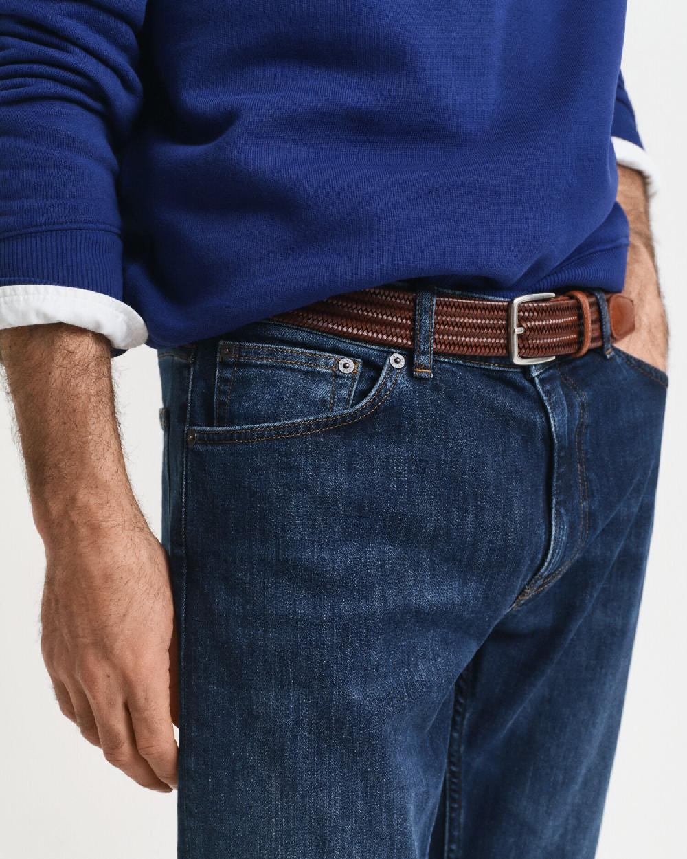 Gant Regular Fit Jeans Dark Blue Worn In
