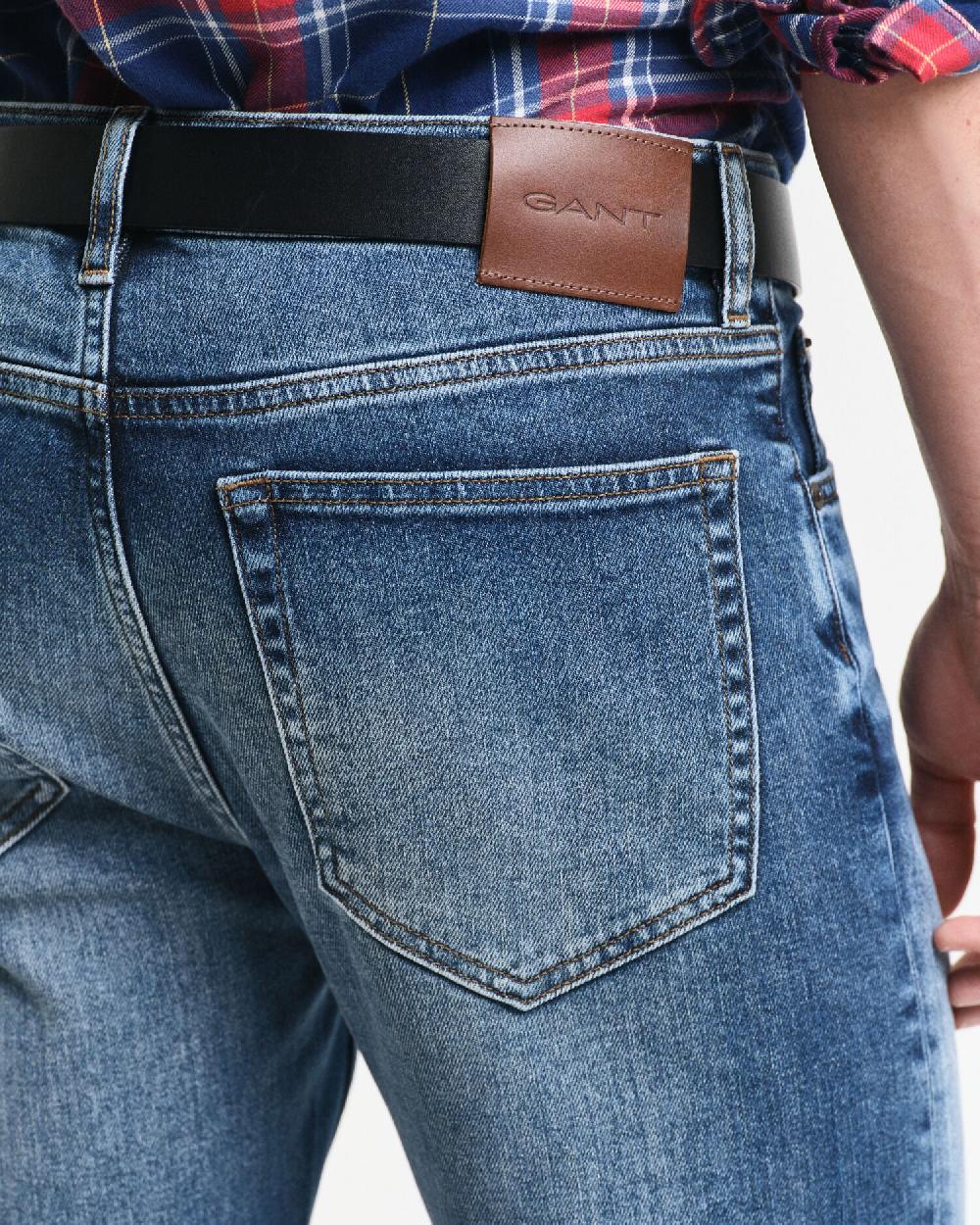 Gant Regular Fit Jeans Mid Blue Vintage