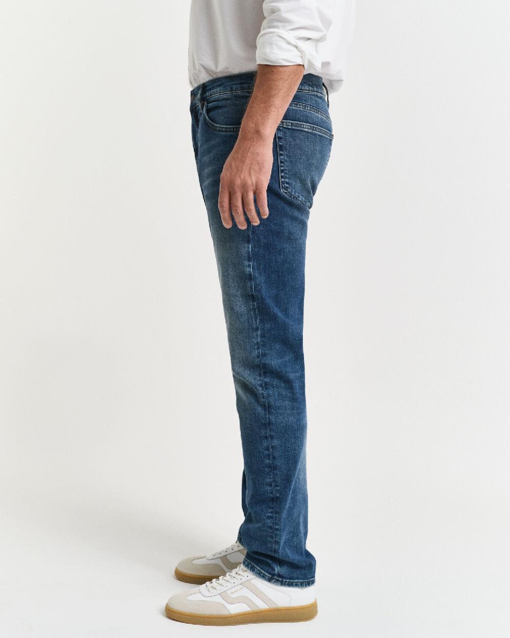 Gant Regular Fit Jeans Mid Blue Vintage