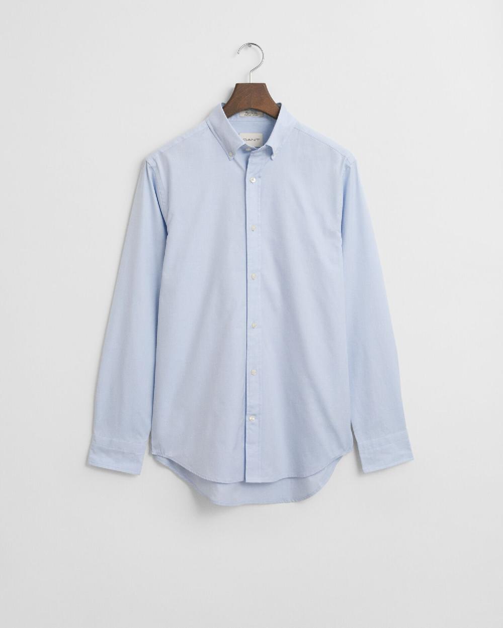 gant Regular Fit Pinpoint Oxford Shirt light blue