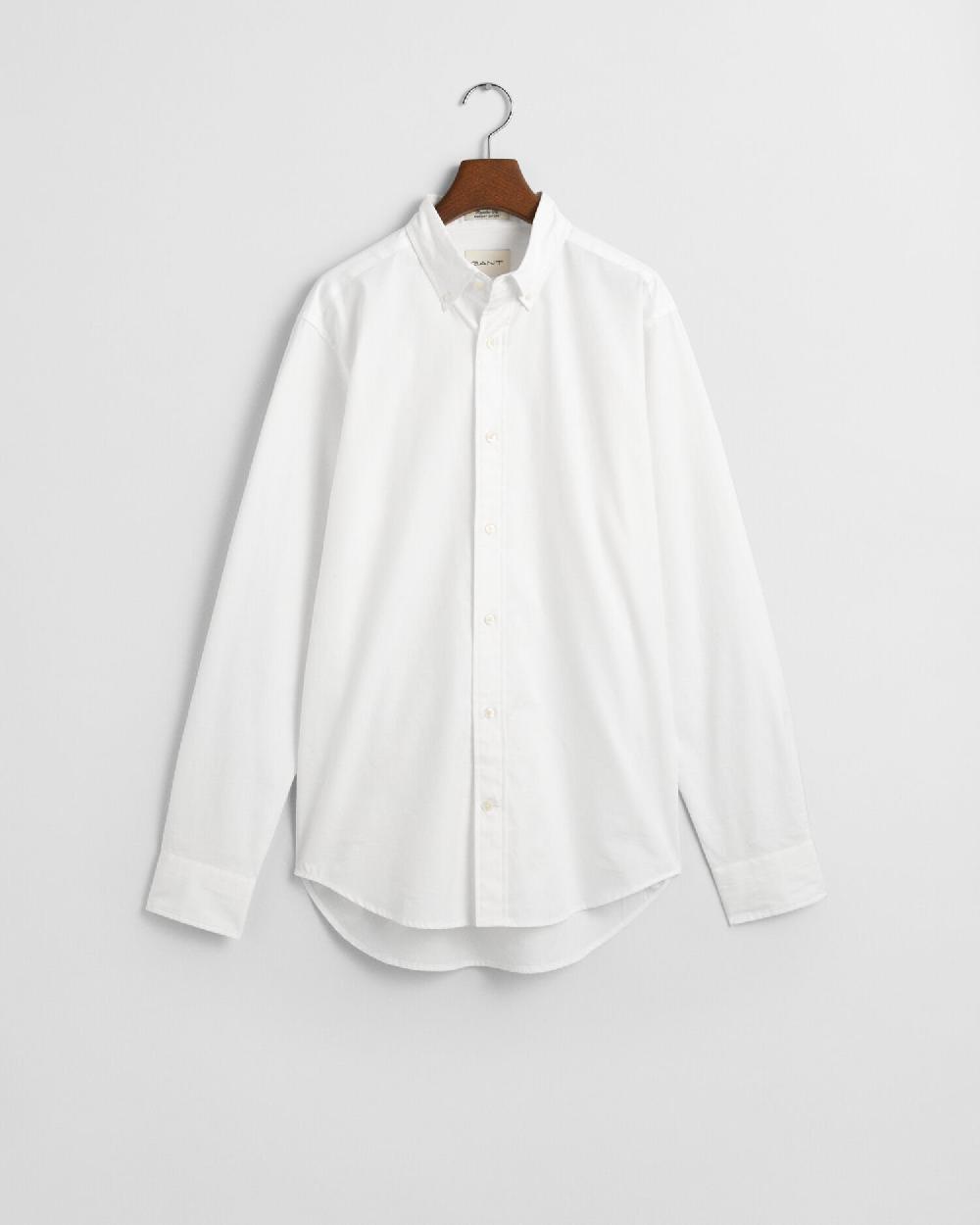 gant Regular Fit Pinpoint Oxford Shirt white