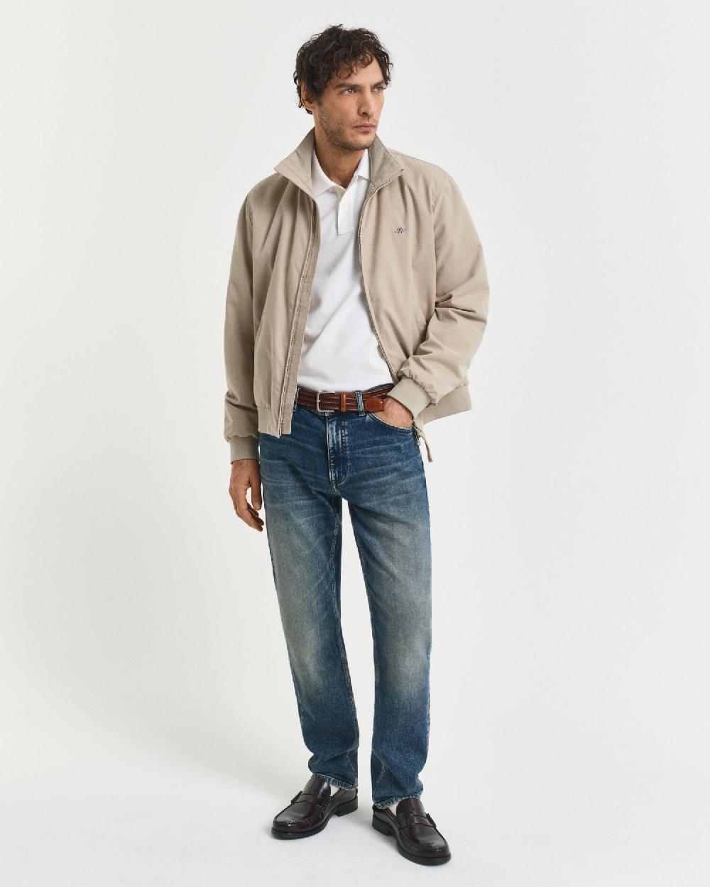 Gant Regular Fit Shield Piqué Polo Shirt White