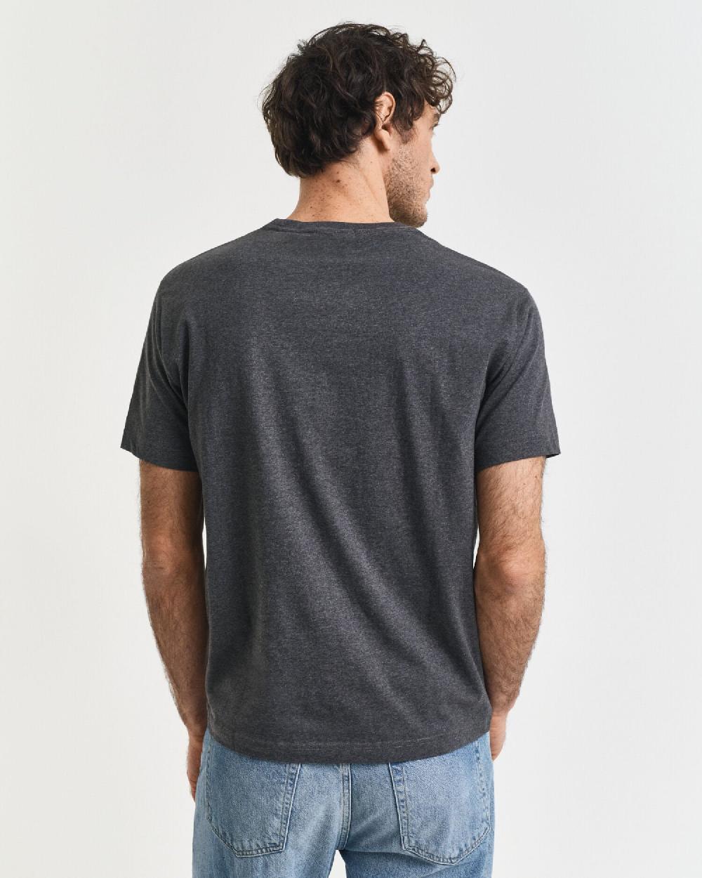 Gant Regular Fit Shield T-Shirt Antracit Melange