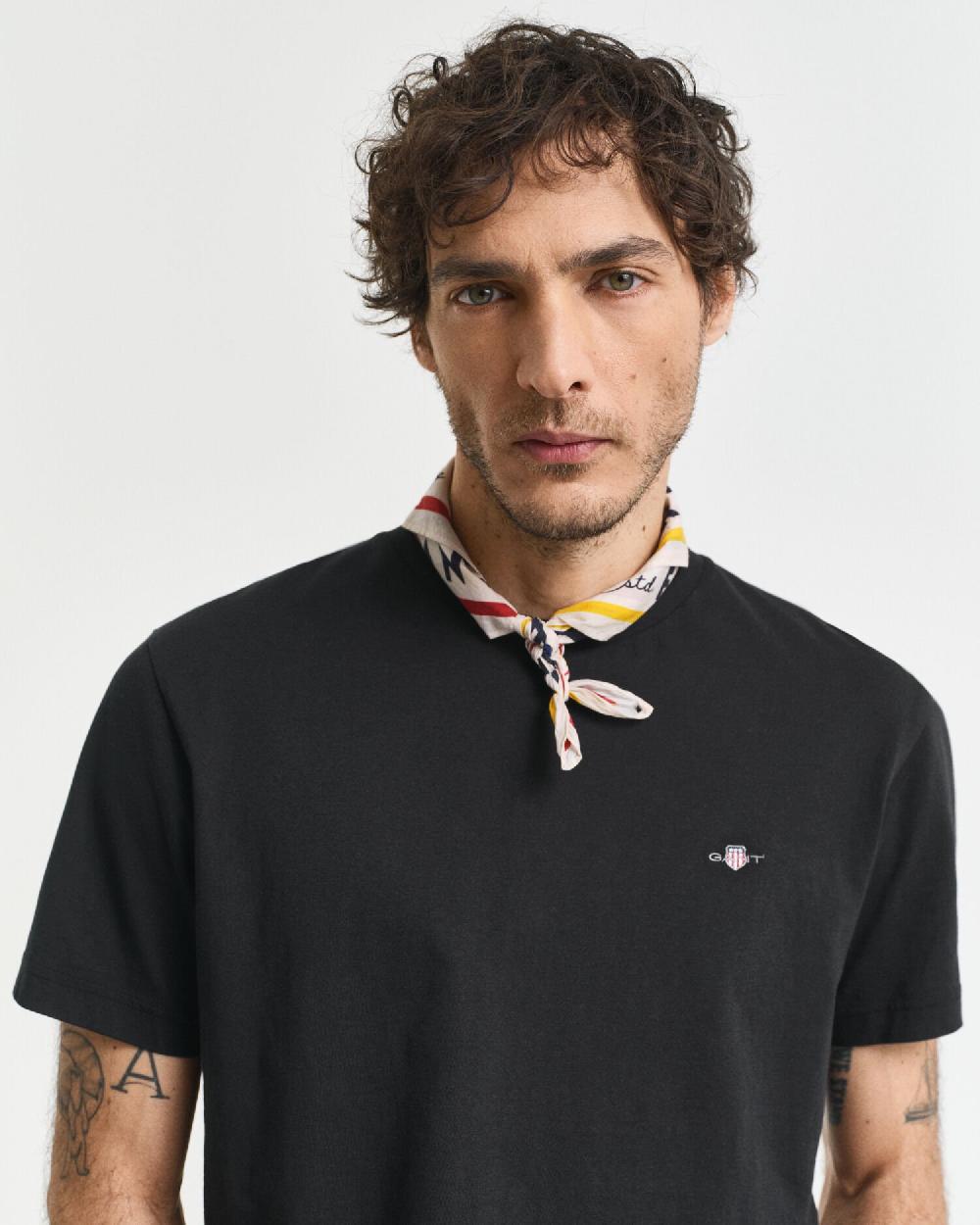 Gant Regular Fit Shield T-Shirt Black