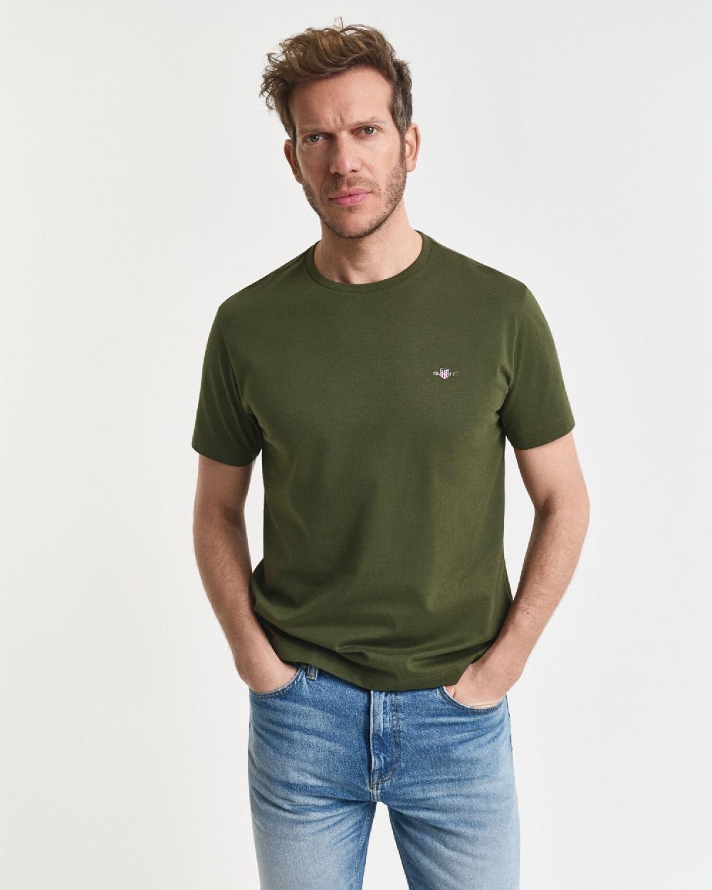 gant Regular Fit Shield T-Shirt country green