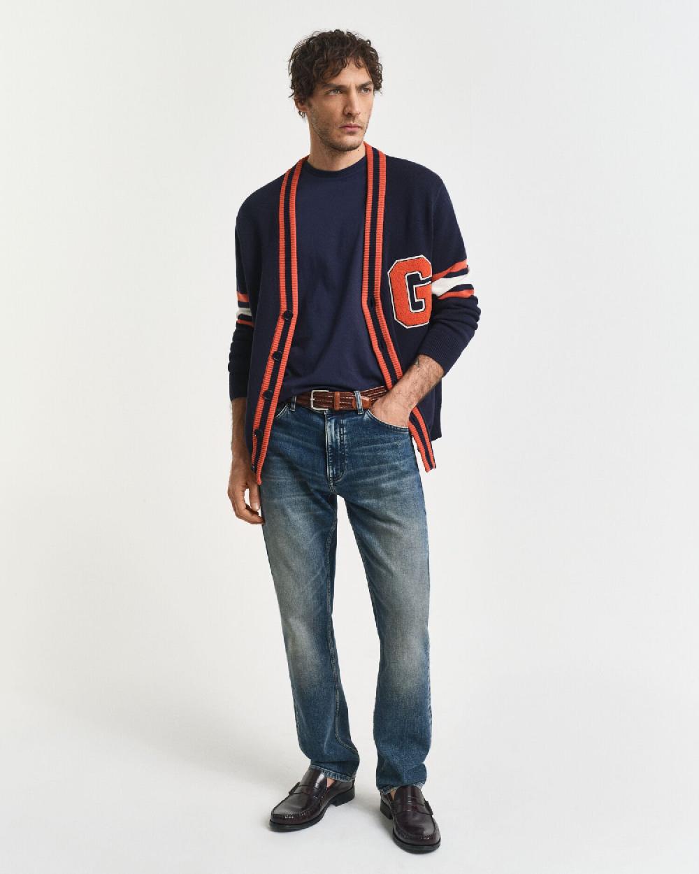 Gant Regular Fit Shield T-Shirt Evening Blue