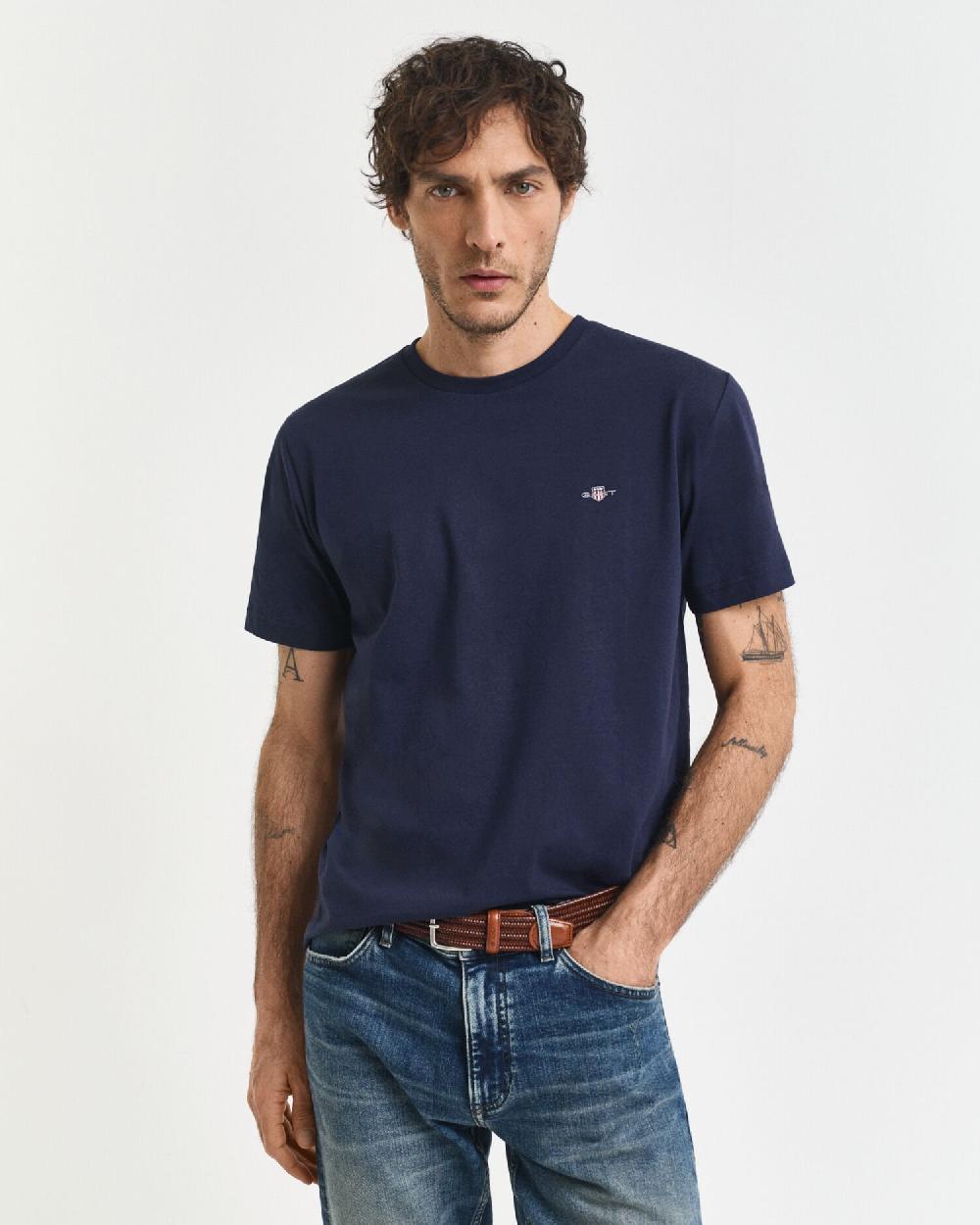 gant Regular Fit Shield T-Shirt evening blue