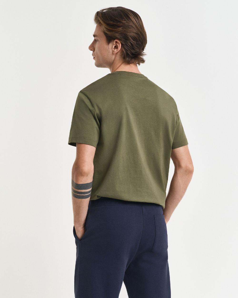 Gant Regular Fit Shield T-Shirt Moss Green